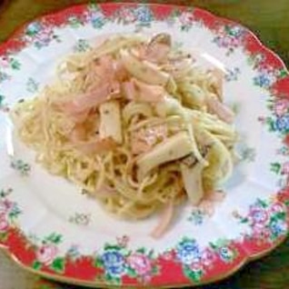 エリンギとベーコンのパスタ